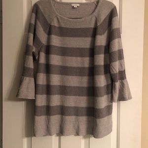 J Jill sweater - shades of gray- metallic thread